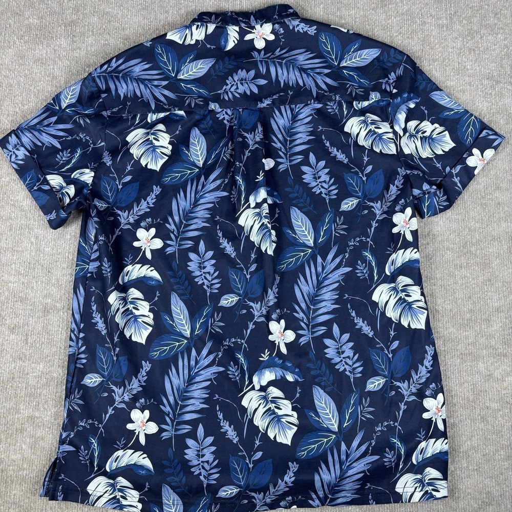 COOFANDY Mens Hawaiian Shirt Size Small Blue Floral Short Sleeve Button - Picture 6 of 6